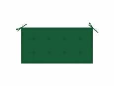 Vidaxl coussin de banc de jardin vert 100x50x3 cm tissu oxford 43205