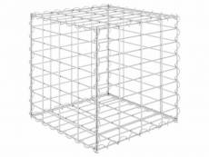 Vidaxl jardinière cube à gabion fil d'acier 40x40x40 cm 145649