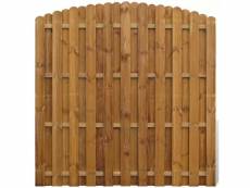 Vidaxl panneau de clôture arqué en bois avec planches intercalées 41655