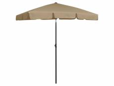 Vidaxl parasol de plage taupe 180x120 cm