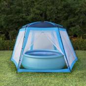 Vidaxl - Tente de piscine Tissu 660x580x250 cm Bleu