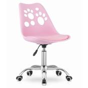 Viking Choice - Chaise de bureau enfant print - réglable en hauteur - rose