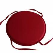 XIAOMU Coussin Rond Rond Rond pour Chaise Bistro Rouge