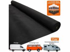 11m2 doublure intérieure feutre + 5 canettes de glue adhésif pour véhicule tapis flexible camionette noir aménagement super epais 33mm polypropylène 2
