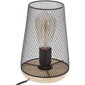 Atmosphera - Lampe à poser en fer bois - h. 23 cm