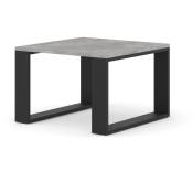 Bim Furniture - table basse mobile pc bureau à domicile béton 60x60x40cm luca