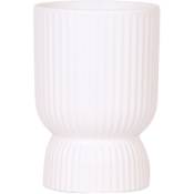 Cache-pot Diabolo - forme classique - couleurs pastel délicates - blanc - adapté aux pots de 12cm