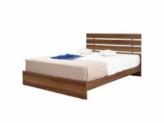 Cadre de lit double zoden 180x200cm bois bois naturel
