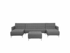 Canapé d'angle design - canapé en tissu gris foncé