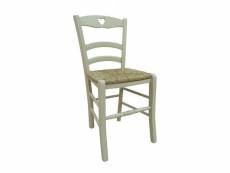 Chaise classique en bois, pour salle à manger, cuisine ou salon, made in italy, cm 45x47h88, assise h cm 46, couleur sable 8052773575492