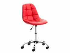 Chaise de bureau emil similicuir , rouge