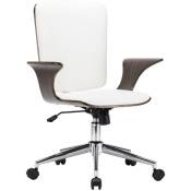 Chaise de bureau pivotante en écot-pale et bois incurvé diverses couleurs Couleur : Blanc gris