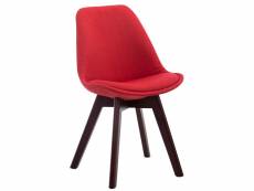 Chaise de visiteur borneo v2 tissu , rouge/noyer