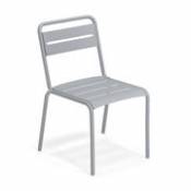 Chaise empilable Star / Aluminium - Emu gris en métal