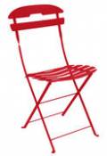 Chaise pliante La Môme / Acier - Fermob rouge en métal