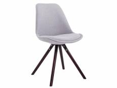 Chaise toulouse tissu pieds ronds , gris/cappuccino
