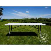 Dancover - Table pliante 180x74x74cm, gris clair (1