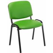 Décoshop26 - Chaise visiteur assise rembourrée en synthétique vert