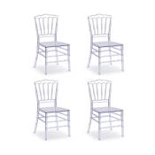 Designetsamaison - Lot de 4 chaises transparentes - Bonaparte Transparent
