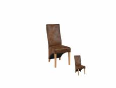 Duo de chaises marron - bali - l 47 x l 51 x h 107 cm hauteur de l'assise : 48 cm - neuf