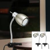 Etc-shop - Lampe à pince nickel mat lampe à pince