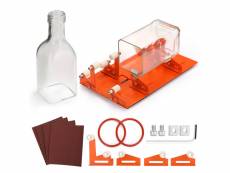 Kit coupe verre pour bouteilles carrées, découpeur de bouteilles en verre pour différentes tailles et formes, rondes, carrées, ovales et col de boutei