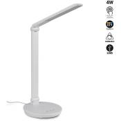 Lampe de bureau led avec usb - Dimmable - cct - 4W - Blanc - Blanc