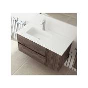 Lavabo pour meuble de salle de bains avec vasque déportée