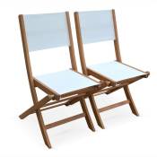 Lot de 2 chaises de jardin en bois Almeria. 2 chaises