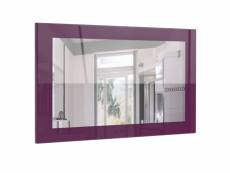 Miroir laqué haute brillance violet 89 cm