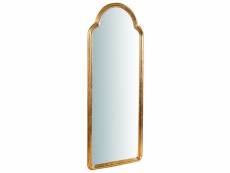 Miroir mruale en bois finition feuille or vieilli aux dimensions l40xpr3xh100 cm made in italy