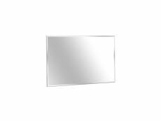 Miroir rectangulaire en bois gris - lilalo - l 90 x l 3 x h 60 cm - neuf
