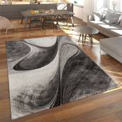 Paco Home - Tapis De Salon Gris Chambre Motif Abstrait Design Moderne Poils Ras 80x150 cm