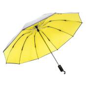 Parapluie Inversé Coupe-Vent 10K Parapluie de Voiture d' Automatique Femmes Plier le Parapluie de Soleil pour Femmes, Jaune