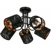 Plafonnier spot design lampe or noir salon décor découpes lampe velours