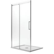 Porte de douche avec easy-clean h 200 mod. Prime 150 cm verre transparent 8 mm vers gauche