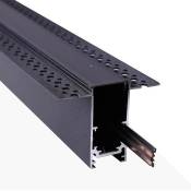 Rail magnétique intégré 20mm 48V - 2 mètres - Noir