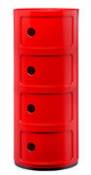 Rangement Componibili / 4 tiroirs - H 77 cm - Kartell rouge en plastique