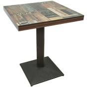 Skecten - Table 60x60 carrée avec pied central pour bar bistrots Style 3