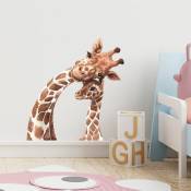 Stickers Muraux Animaux Jungle Girafe Autocollant Mural Safari Girafe Décoration Murale Chambre Enfants Bébé Pépinière Salon