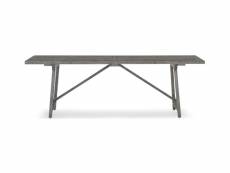 Table à manger bois gris 239x90x76cm - décoration