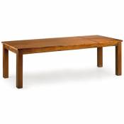 Table à manger extensible coloniale en bois d'acajou massif Falkane 160/220 cm