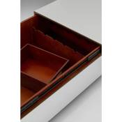 Table basse bar Luxury argent 39x120cm Kare Design