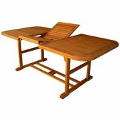 Table d'extérieur 150x90 cm Alba à rallonge en bois