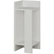 Table de chevet Elos gauche - 25 x 60 x 27 cm - Blanc