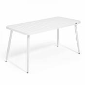 Table de jardin en aluminium blanc