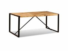 Table de salon salle à manger design bois de manguier brut 180 cm helloshop26 0902316