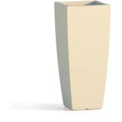 Tekcnoplast - Pot en résine carré mod. Agave 33x33 cm h 70 ivoire