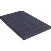 Terre De Nuit - Matelas futon anthracite en coton 160x200