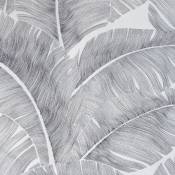Tissu non feu M1 imprimé feuilles de palmiers - ALU - 1.4 m